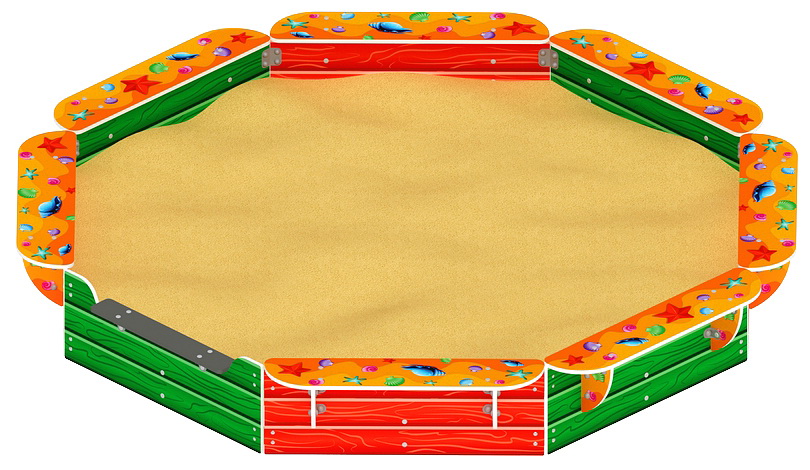 Песочница восьмигранная (ракушки) ИО 5.01.04-40