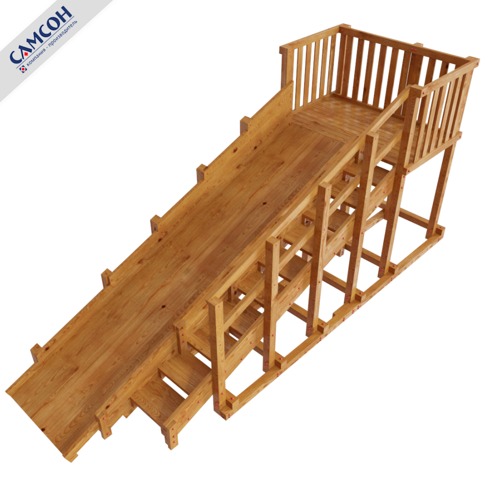 Детская зимняя горка ИСЛАНДИЯ Самсон