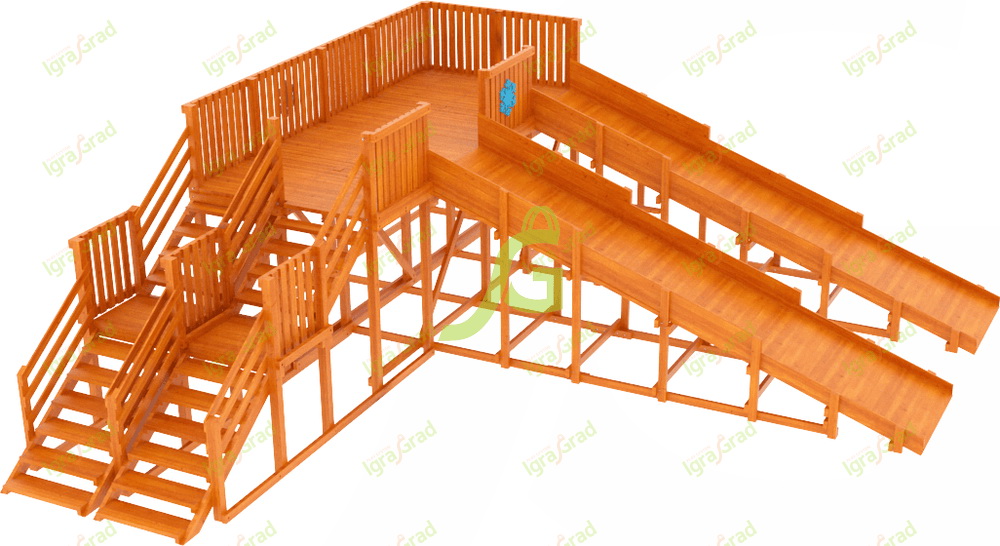 Зимняя горка IgraGrad Snow Fox, скат 5,9 м (мод.2)