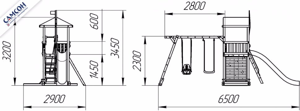 Детская площадка МАДАГАСКАР Самсон