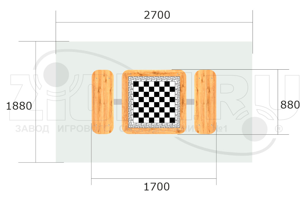 Стол шахматный ZION М1 СП230