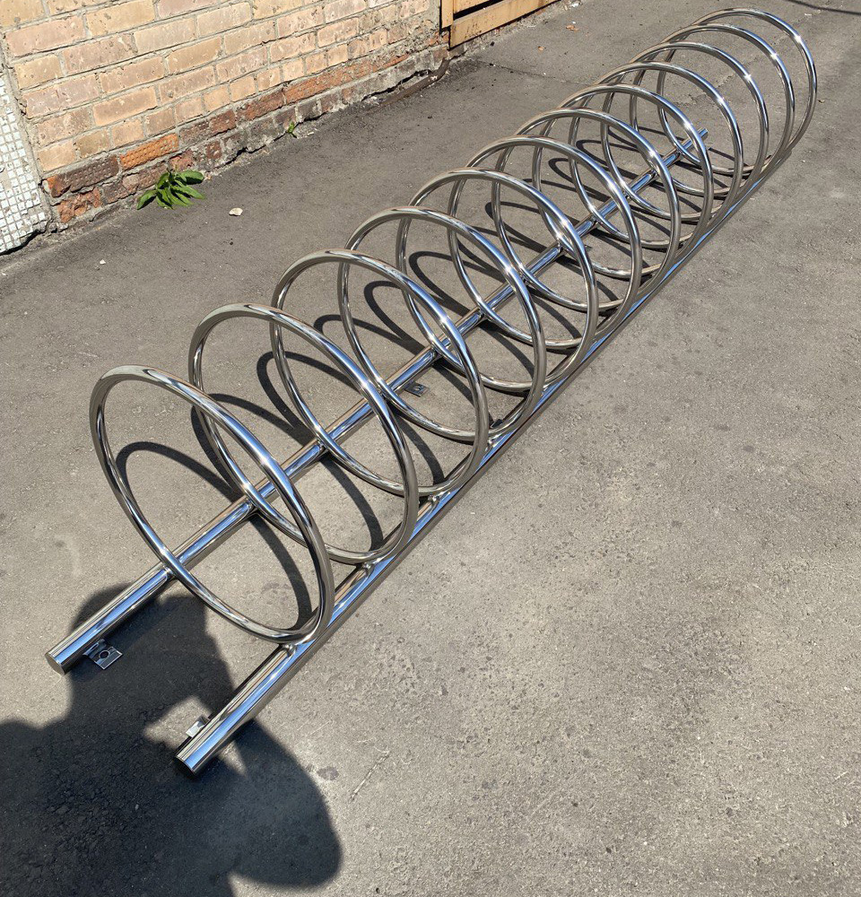 Велопарковка Луна из нержавеющей стали