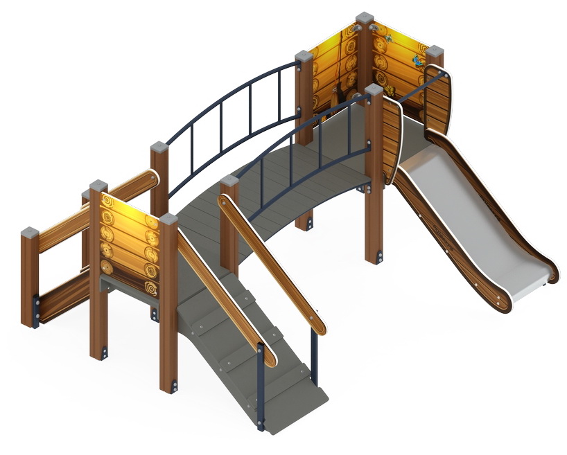 КАРАПУЗ (Эко) детский игровой комплекс ДИК 1.001.06-02 (H=750)