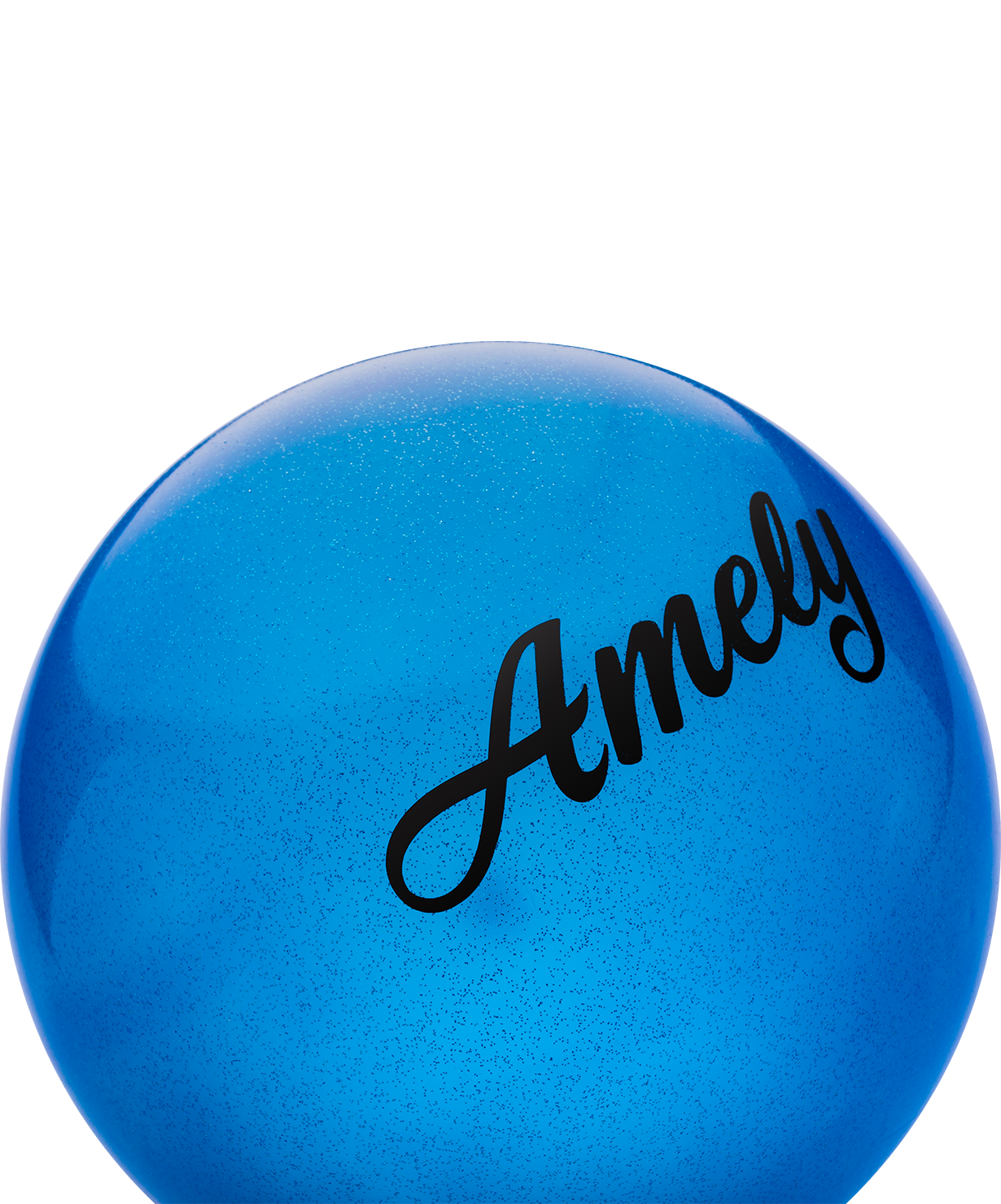 Мяч для художественной гимнастики AGB-101, 15 см, синий, с блестками