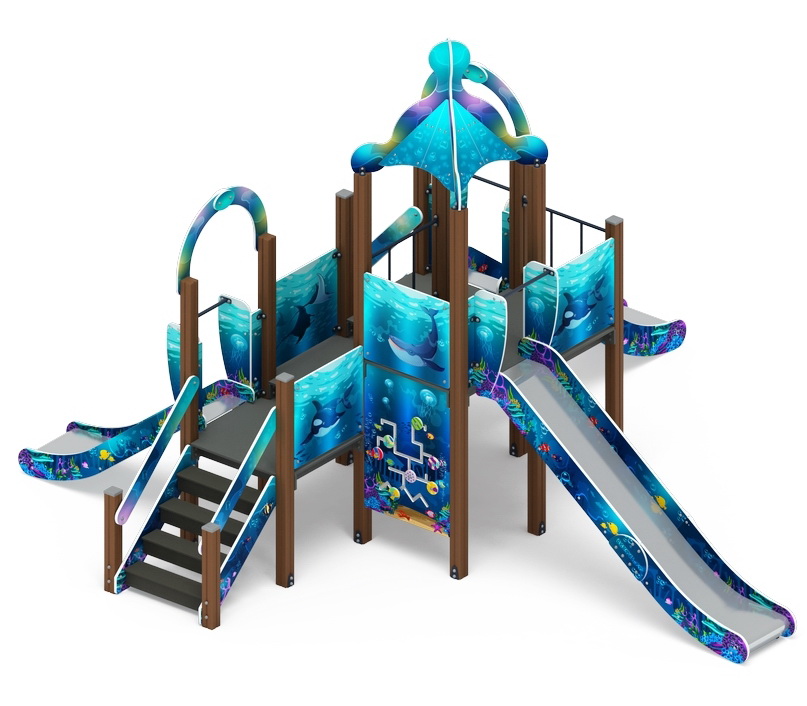 МОРСКОЙ детский игровой комплекс ДИК 2.17.04-01 (H=900, H=1200, H=1500)