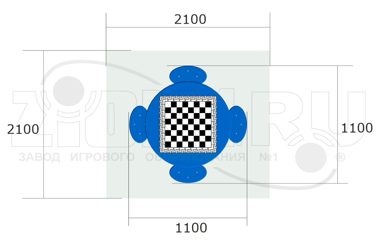 Стол шахматный ZION М4 СП233