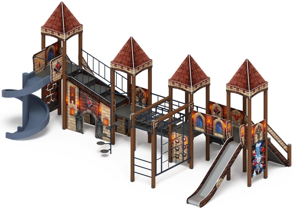 ЗАМОК детский игровой комплекс ДИК 2.18.10-02 (H=1500, H=2000)