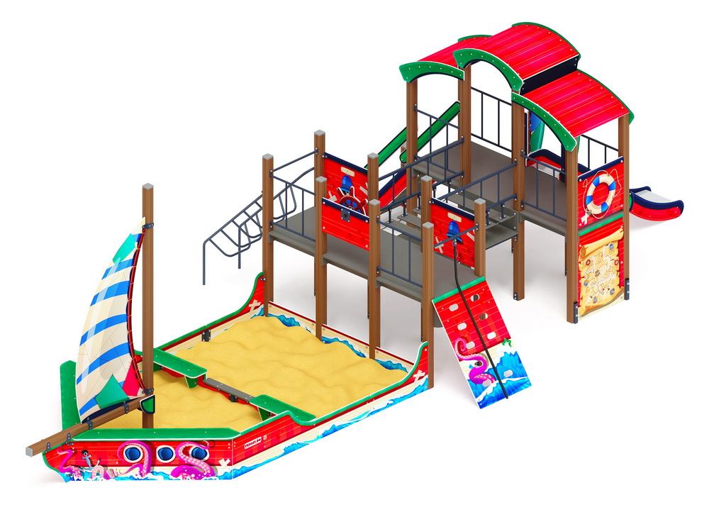ПАРУСНИК детский игровой комплекс ДИК 2.03.3.02-03 (H=1200)