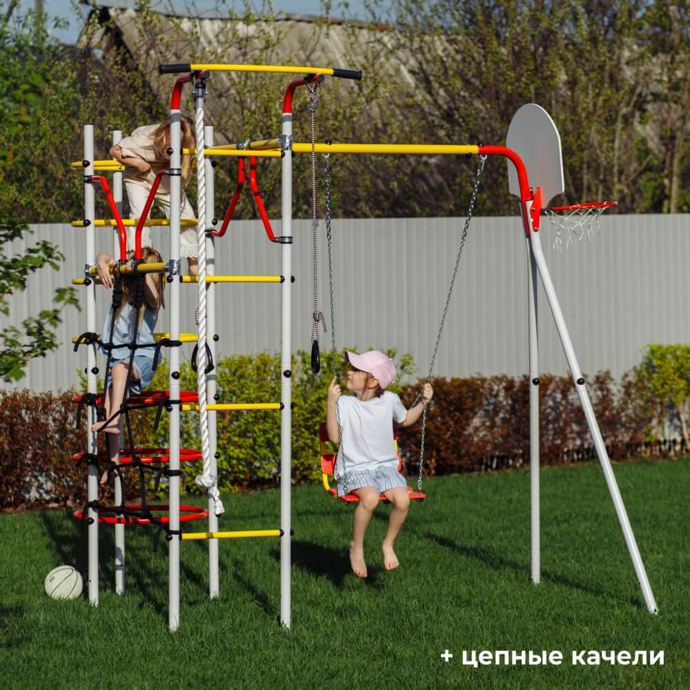 Дачный комплекс КОСМОДРОМ+ ЦЕПНЫЕ КАЧЕЛИ Romana (R 103.21.04 + 1.Д-26.02)