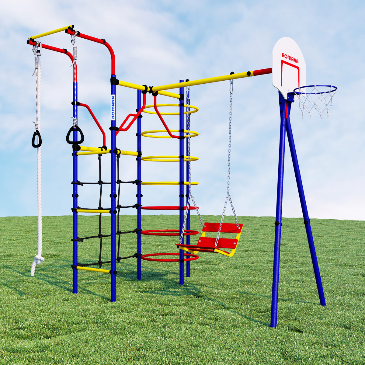 Спортивно-игровой комплекс ROMANA Космодром R.103.21.04 (+ ДСК-ВО 91.07 Качели детские)