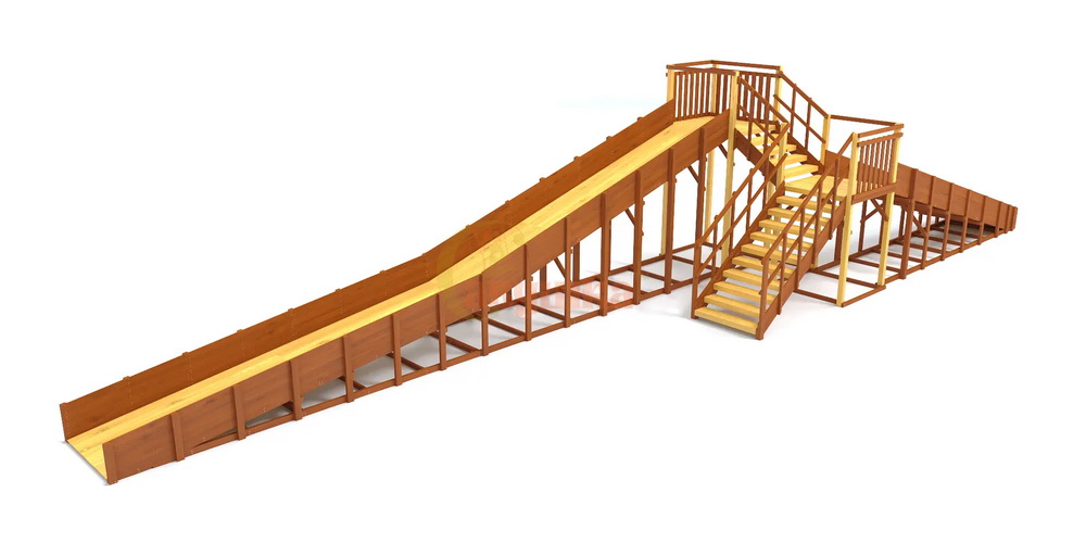 Зимняя горка Савушка ЗИМА 9/1 (скаты 6 и 12 м, разносторонний)