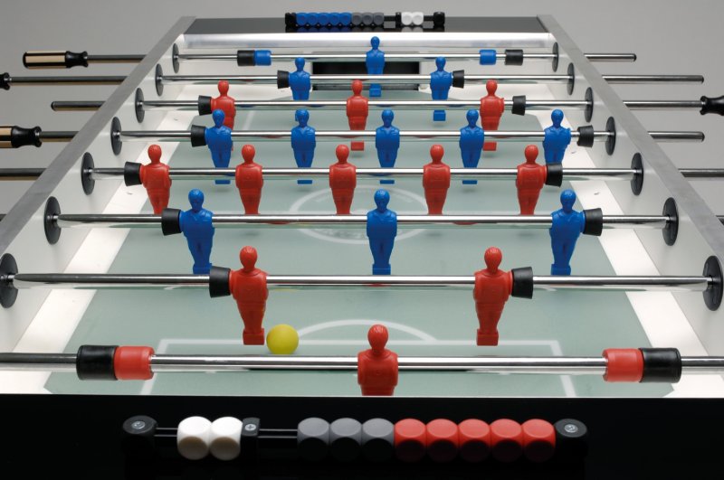 Профессиональный настольный футбол для чемпионатов, стандарта ITSF, Garlando Master Champion (150 x 77 x 89 см, черно-серебряный)