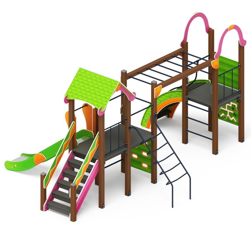 ЛУКОМОРЬЕ детский игровой комплекс ДИК 2.25.09-01.С (Н=1200)