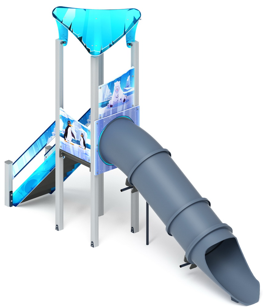 ВОЛШЕБНЫЙ ГОРОД (Снежная королева) горка тоннельная (H=1500) ИО 44.19.01-02