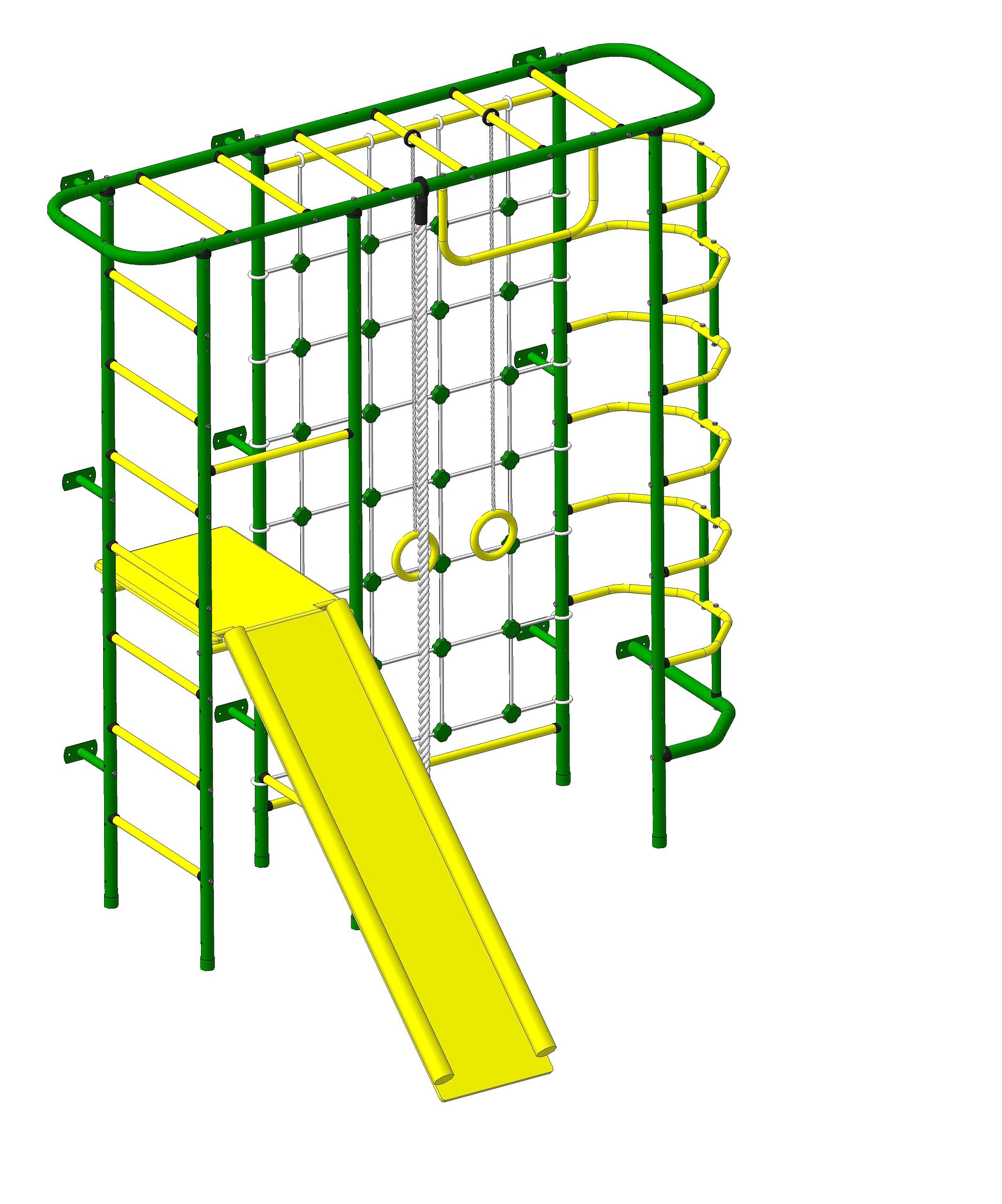 Спортивно-игровой комплекс Пионер С7СМ пурпурно/жёлтый