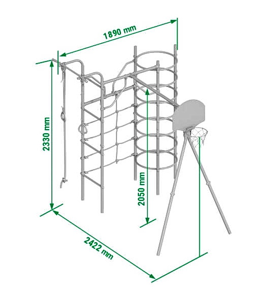 Детский спортивный комплекс для дачи Romana КОСМОДРОМ, без качелей