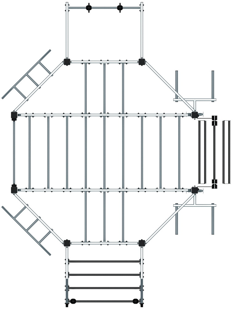 Многофункциональный спортивный комплекс (серый) МК 100.01-03