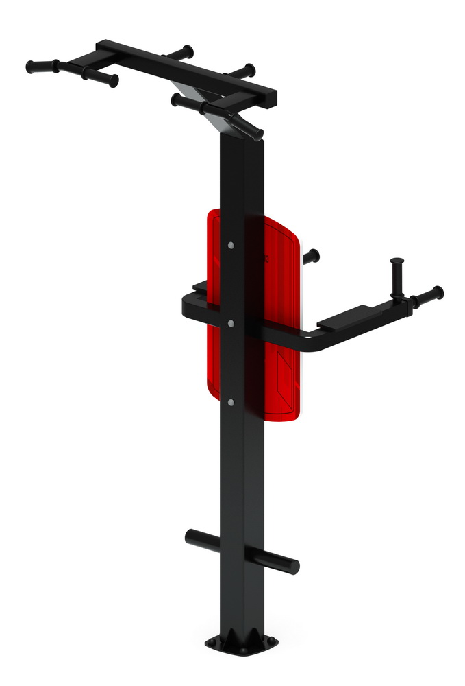 Тренажер уличный ДВОЙНОЙ ТУРНИК (красный) СТ 012-11