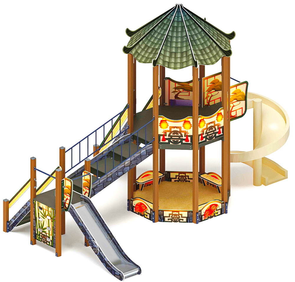 КАРНАВАЛ детский игровой комплекс ДИК 2.22.02-02 (H=2000, H=1200)