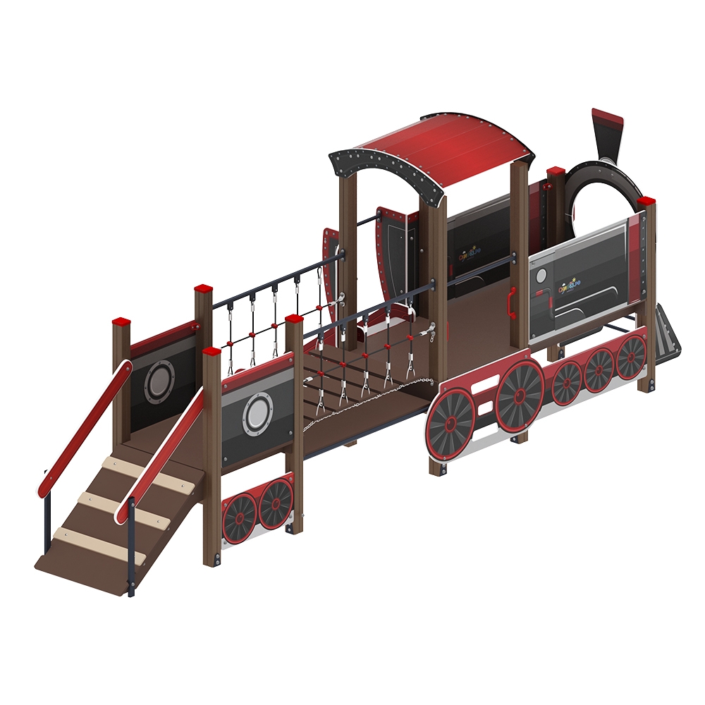 ПАРОВОЗИК (черный) детский игровой комплекс ДИК 1.03.5.02-02 (H=750)