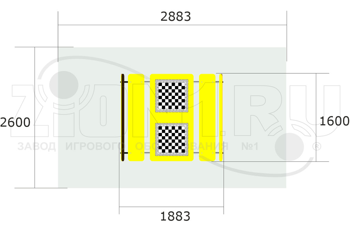 Стол шахматный ZION М3 СП232