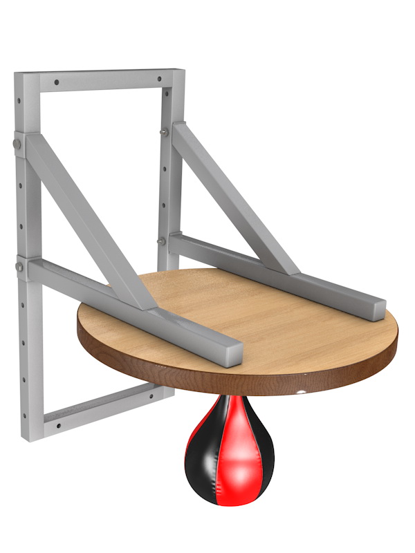 Пневматическая груша для бокса с платформой, кожа (05.106)