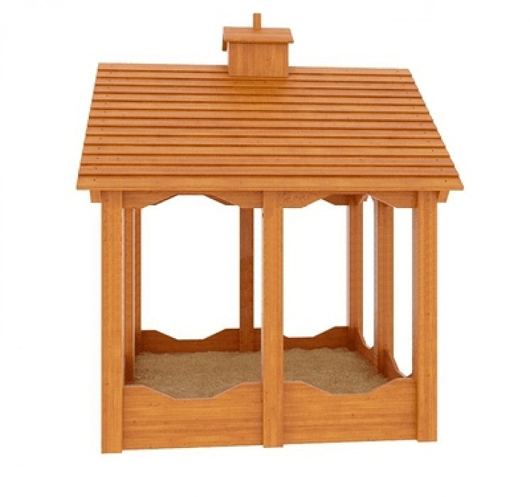 Детская деревянная песочница IgraGrad с крышей (мод.1)