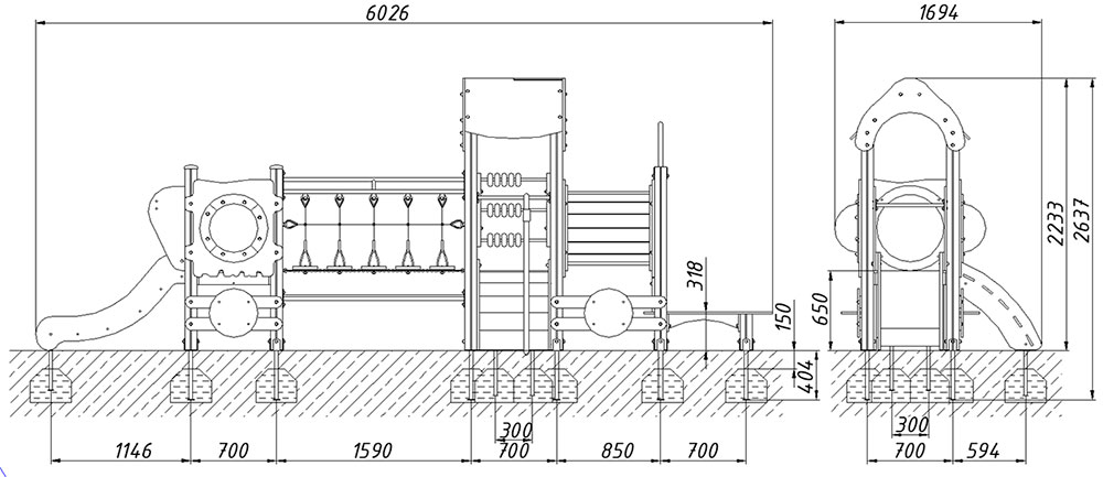 Детский игровой комплекс ZION Локомотив (КД065)