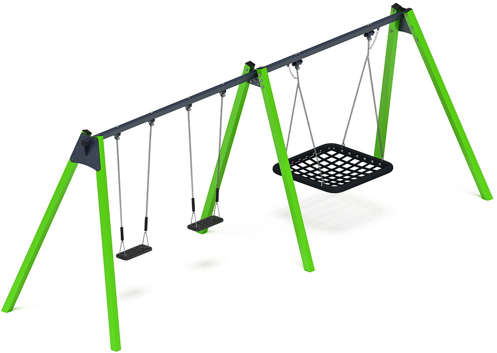 Качели М3 тройные ИО 13.М.06.03.03.01-02 (зеленые)