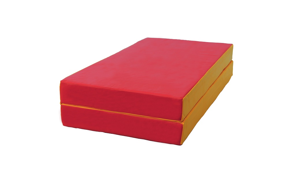 Мат № 3 (100 х 100 х 10) складной красно/жёлтый