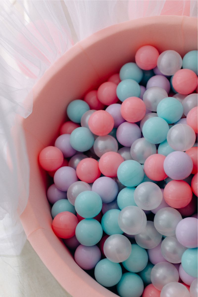 Сухой бассейн AIRPOOL Romana ДМФ-МК-02.53.01 (розовый с розовыми шариками, 150 шт.)