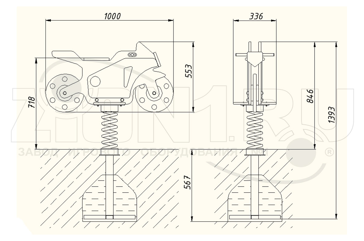 Качалка на пружине ZION Байк
