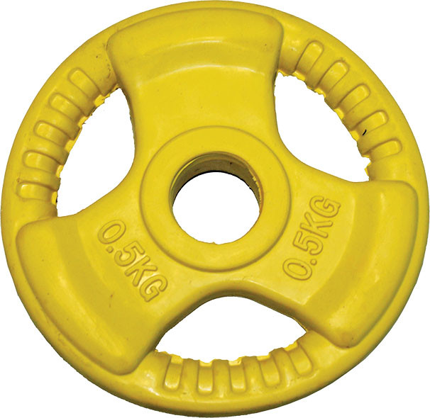 Диск для штанги цветной обрезиненный D-26, 0,5 кг
