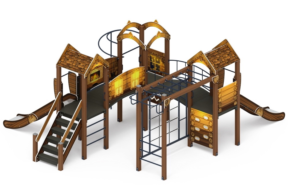 ГОРОДОК (Эко) детский игровой комплекс ДИК 2.01.3.01-02 (Н=1200)