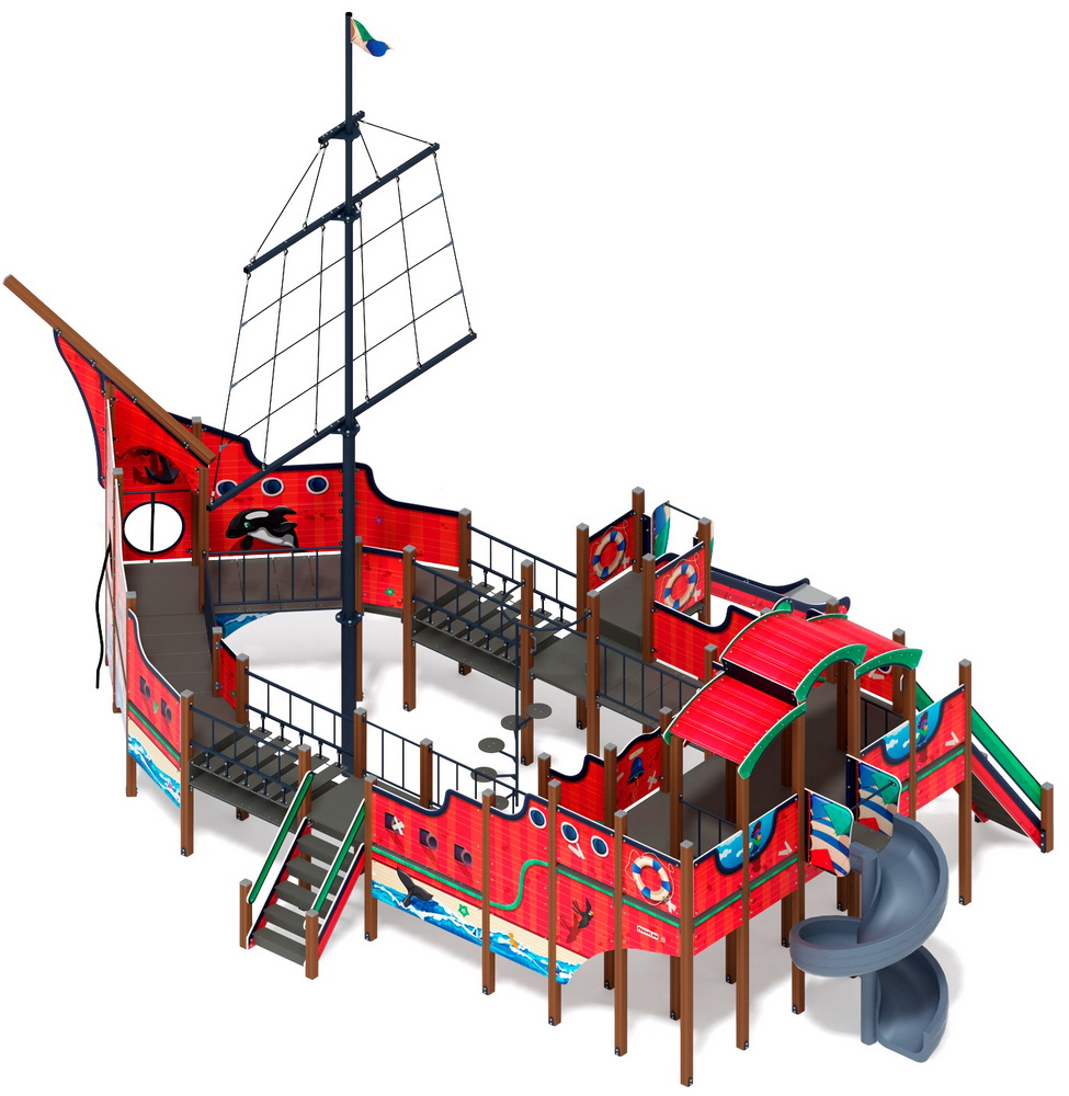 ФРЕГАТ детский игровой комплекс ДИК 2.03.3.04-10 (H=2000, H=1500)