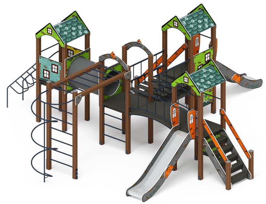 ДВОРИК ДЕТСТВА (Город) детский игровой комплекс ДИК 2.01.4.02-21 (Н=1200)