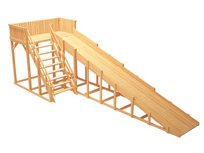 Зимняя горка ЗИМА WOOD-6 Савушка (скат 8 м)