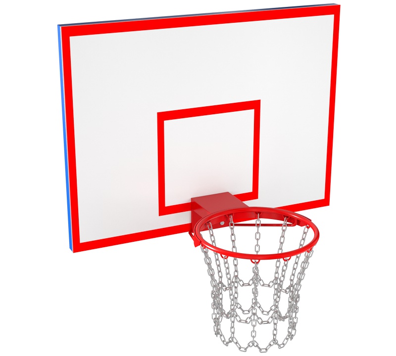 Тренировочный антивандальный щит с антивандальным кольцом и цепью (01.913)