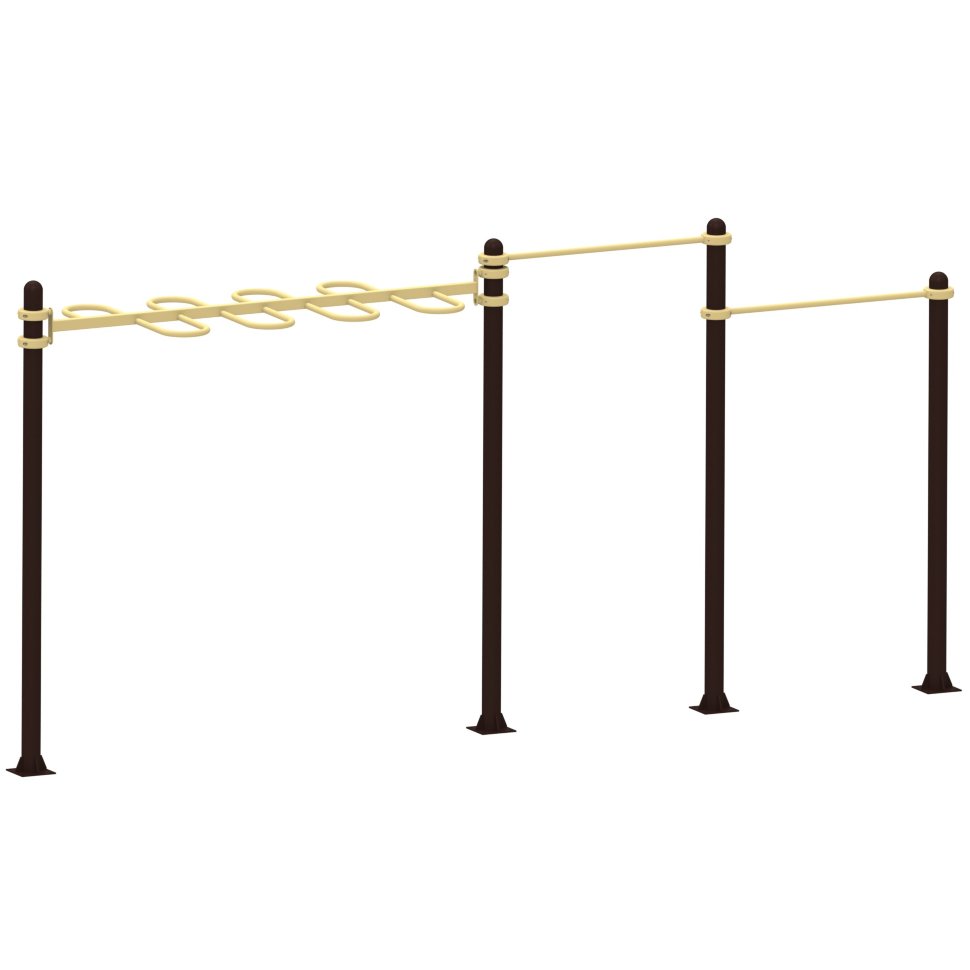 Двойной турник с рукоходом змейка  Air-Gym YSK41