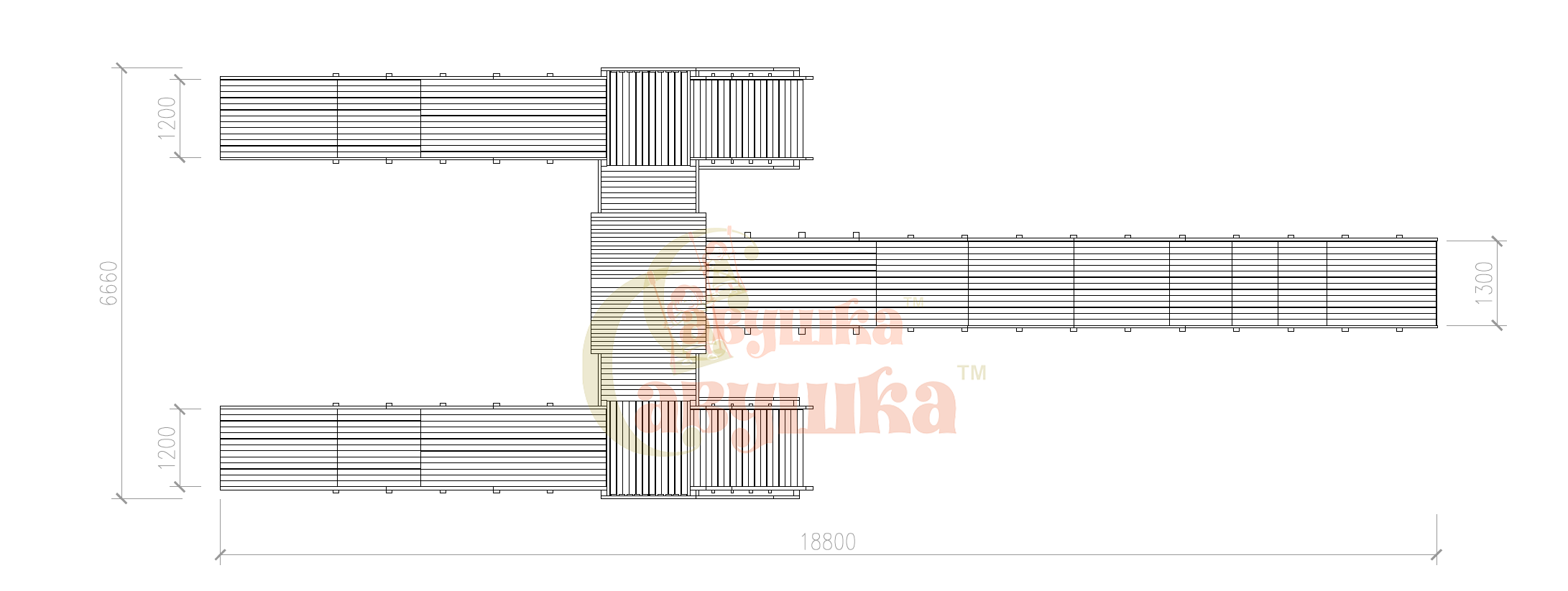Зимняя горка ЗИМА 11 Савушка (скаты 6+6+12 м)