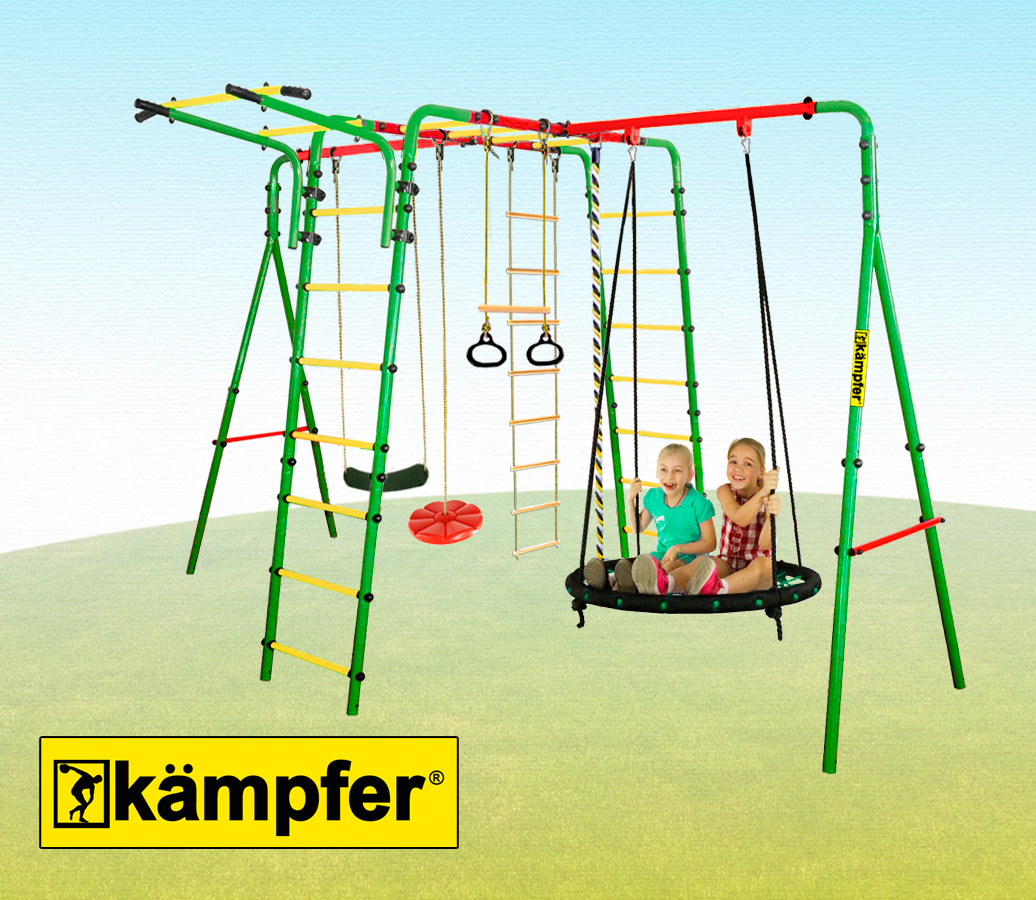 Спортивно-игровой комплекс Kampfer Wunder (Гнездо большое зеленое (красная лиана))