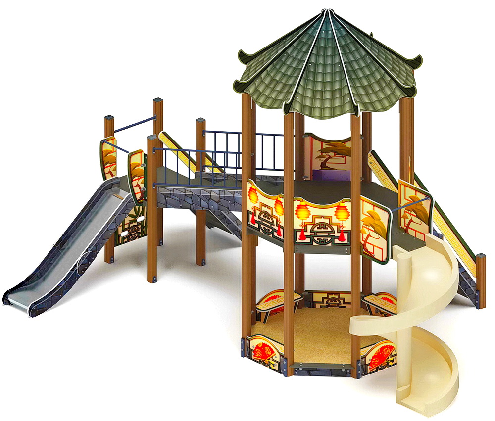 КАРНАВАЛ детский игровой комплекс ДИК 2.22.02-02 (H=2000, H=1200)