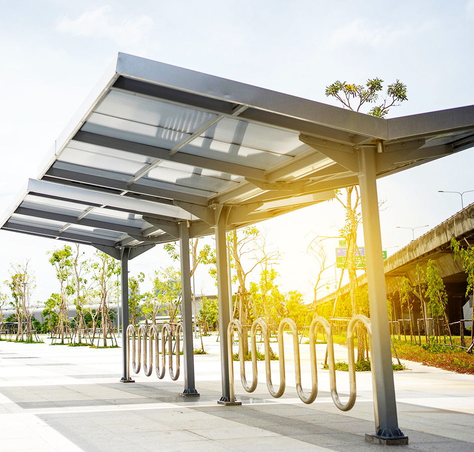 Велопарковки с навесом