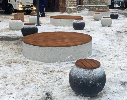 Скамья бетонная АПОЛЛО С-102