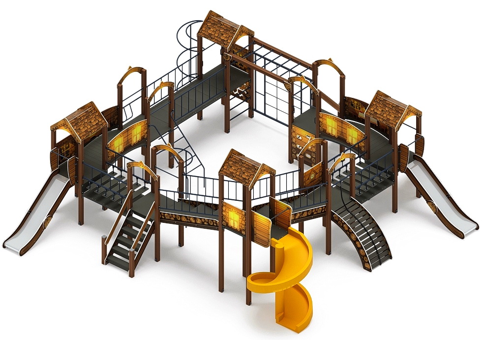 ОСТРОВ ДЕТСТВА (Эко) детский игровой комплекс ДИК 2.01.8.02-02 (Н=1200, Н=2000)