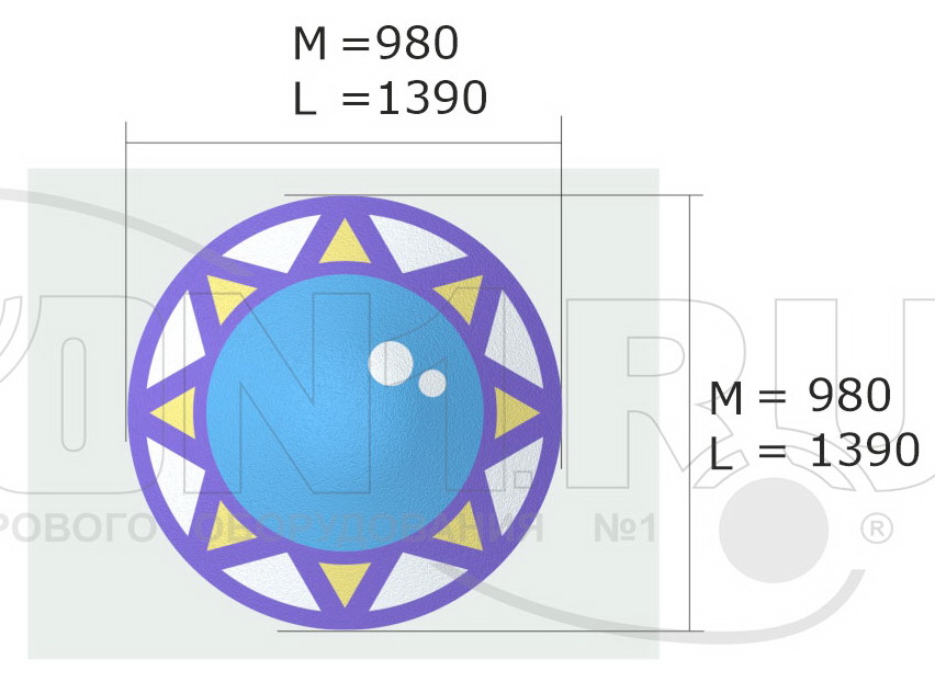 Резиновая 3D-фигура ZION НЛО (для парков и детских площадок)