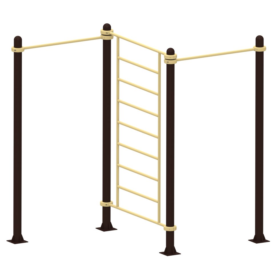 Трехсекционный комплекс турник + шведская стенка (змейка) Air-Gym YSK30