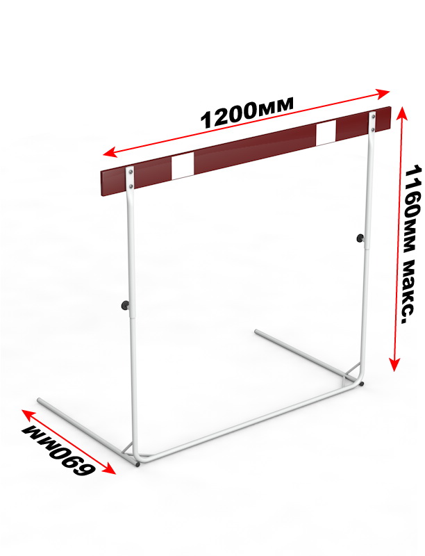 Барьер легкоатлетический, регулировка по высоте от 650 до 1067 мм (6.100)