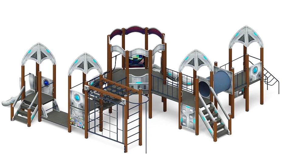 КОСМОПОРТ детский игровой комплекс ДИК 2.14.03-01 (H=750, H=1200)