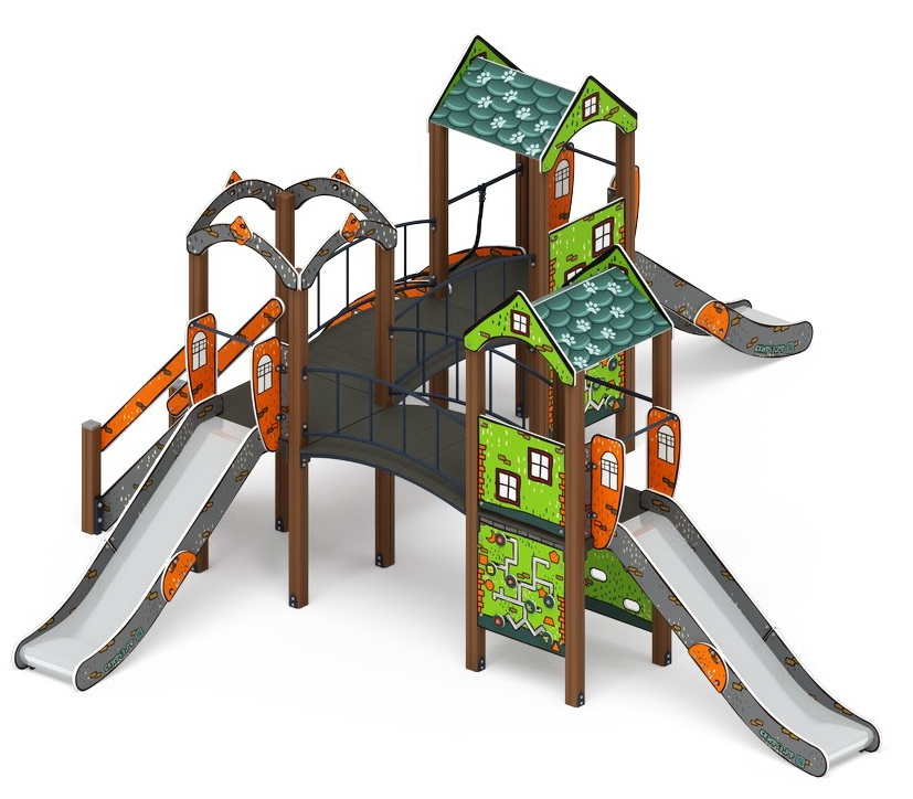 ГОРОДОК (Город) детский игровой комплекс ДИК 2.01.3.03-31 (Н=1200)